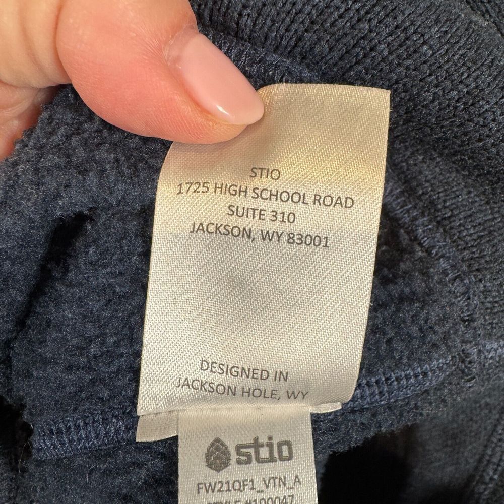 Stio Sherpa Fleece 1/4 Quarter Zip Pullover‎ Women Size Large Blue Fleece Casual - Picture 9 of 11